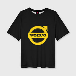 Футболка оверсайз женская Volvo yellow logo, цвет: 3D-принт