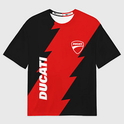 Футболка оверсайз женская Ducati - logo, цвет: 3D-принт
