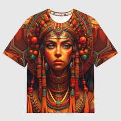 Футболка оверсайз женская Русская красавица в кокошнике, цвет: 3D-принт