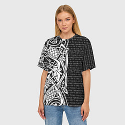 Футболка оверсайз женская Защитный узор и руны, цвет: 3D-принт — фото 2