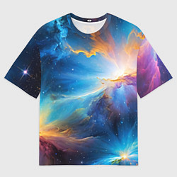 Футболка оверсайз женская Космический пейзаж - галактики, цвет: 3D-принт