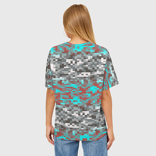 Женская футболка оверсайз PUBG милитари / 3D-принт – фото 4