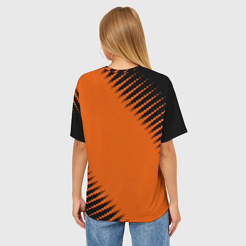 Женская футболка оверсайз Half life orange box / 3D-принт – фото 4