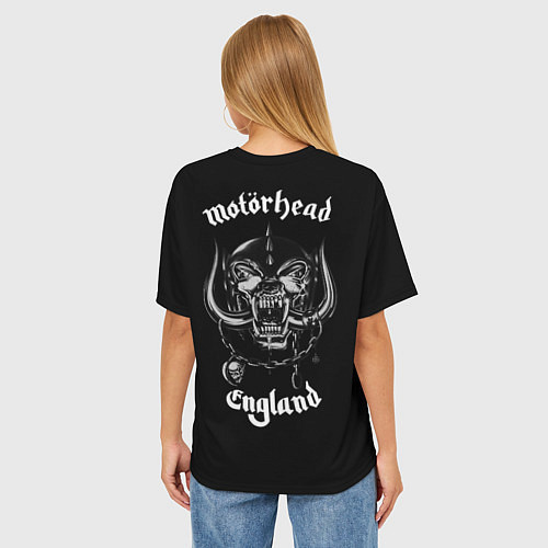 Женская футболка оверсайз Motorhead - Ian Kilmister whiskey / 3D-принт – фото 4