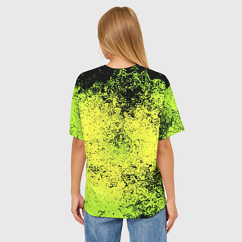 Женская футболка оверсайз Dead by daylight краски кислотные / 3D-принт – фото 4