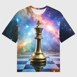 Футболка оверсайз женская Золотой король - шахматы, цвет: 3D-принт