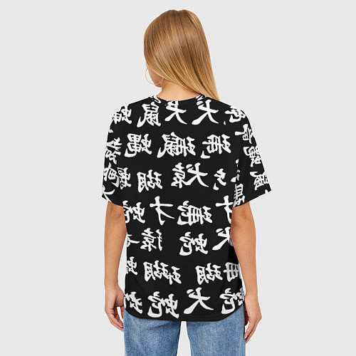 Женская футболка оверсайз Cyberpunk samurai japan steel / 3D-принт – фото 4