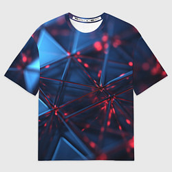 Футболка оверсайз женская Абстрактные треугольные элементы, цвет: 3D-принт