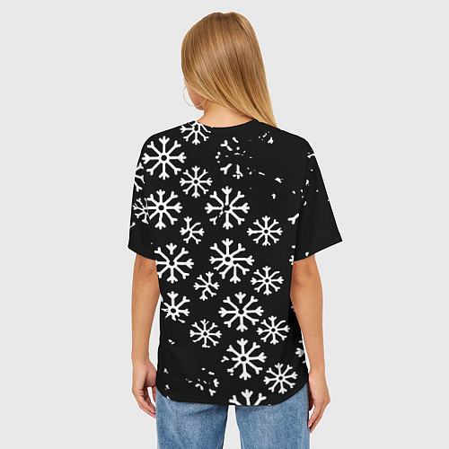 Женская футболка оверсайз Roblox winter / 3D-принт – фото 4