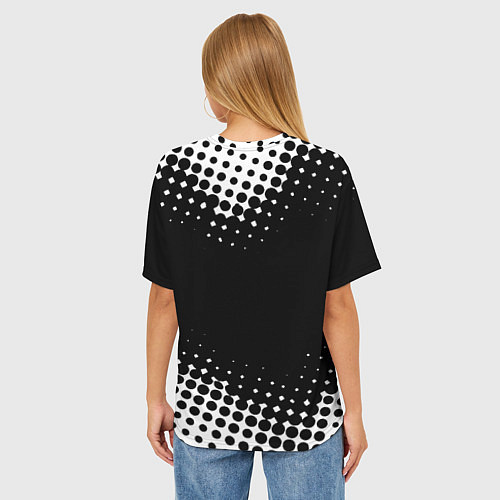 Женская футболка оверсайз Dead by daylight geometry / 3D-принт – фото 4