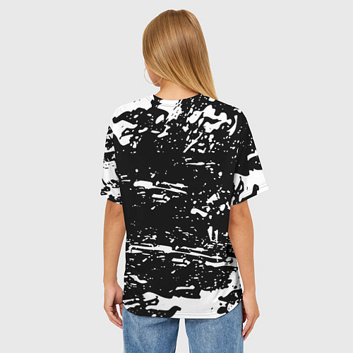 Женская футболка оверсайз Half life краски белые игра / 3D-принт – фото 4