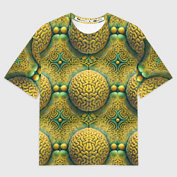 Футболка оверсайз женская Чертоги разума - мозги в лабиринте, цвет: 3D-принт