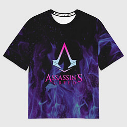 Футболка оверсайз женская Assassins Creed flame, цвет: 3D-принт