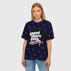 Футболка оверсайз женская GTA star vice city, цвет: 3D-принт — фото 2