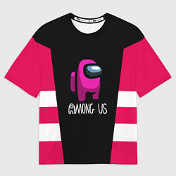 Футболка оверсайз женская Among us geometry pink, цвет: 3D-принт