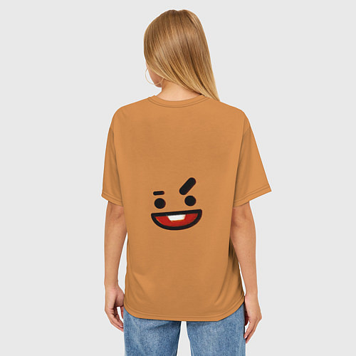 Женская футболка оверсайз BT21 Shooky / 3D-принт – фото 4