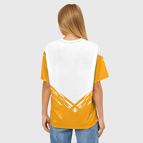 Женская футболка оверсайз Half life текстура / 3D-принт – фото 4