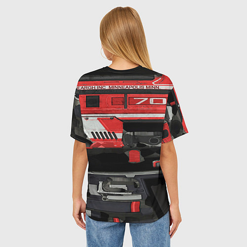 Женская футболка оверсайз СS deagle aggressor / 3D-принт – фото 4