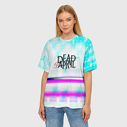 Футболка оверсайз женская Dead by april rock band, цвет: 3D-принт — фото 2