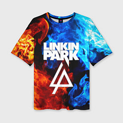 Футболка оверсайз женская Linkin park битва огней, цвет: 3D-принт