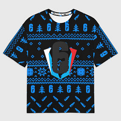 Футболка оверсайз женская Rainbow six winter steel, цвет: 3D-принт