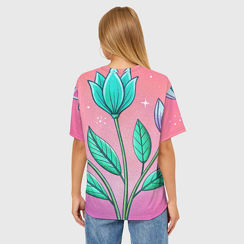 Женская футболка оверсайз Алина объемное имя / 3D-принт – фото 4