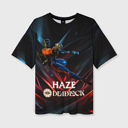 Футболка оверсайз женская Deadlock Haze dark, цвет: 3D-принт