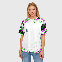 Футболка оверсайз женская Vrising глитч краски, цвет: 3D-принт — фото 2