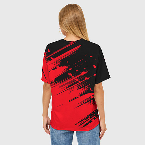 Женская футболка оверсайз Red Dead Redemption 2 - Wanted / 3D-принт – фото 4