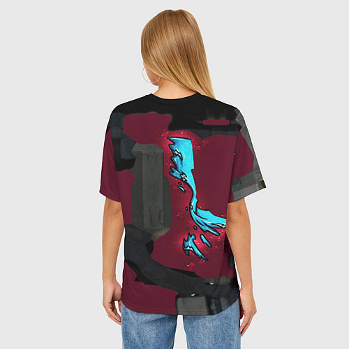 Женская футболка оверсайз Counter strike glock / 3D-принт – фото 4