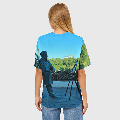 Женская футболка оверсайз Город Владимир / 3D-принт – фото 4