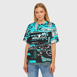 Футболка оверсайз женская CSGO winter sport, цвет: 3D-принт — фото 2