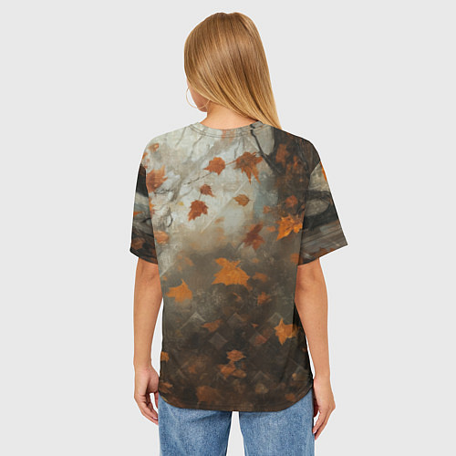 Женская футболка оверсайз Милый тыквенный Джек / 3D-принт – фото 4