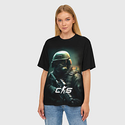 Футболка оверсайз женская CS counter terrorist, цвет: 3D-принт — фото 2