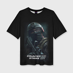 Футболка оверсайз женская CS counter terrorist, цвет: 3D-принт