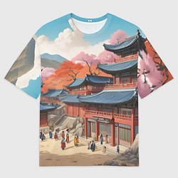 Футболка оверсайз женская Чосон иллюстрация, цвет: 3D-принт