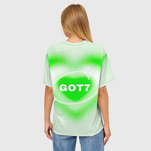 Женская футболка оверсайз Got7 сердце / 3D-принт – фото 4