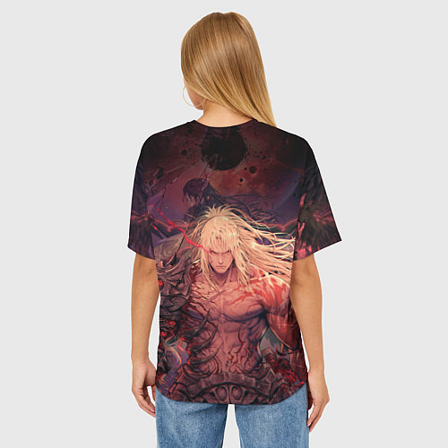 Женская футболка оверсайз Герой The first berserker khazan / 3D-принт – фото 4