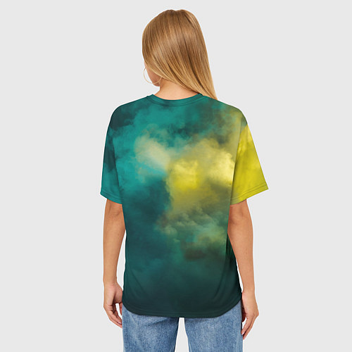 Женская футболка оверсайз Stalker 2 скелет в форме / 3D-принт – фото 4