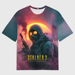 Футболка оверсайз женская Stalker 2 радиоактивный фон, цвет: 3D-принт
