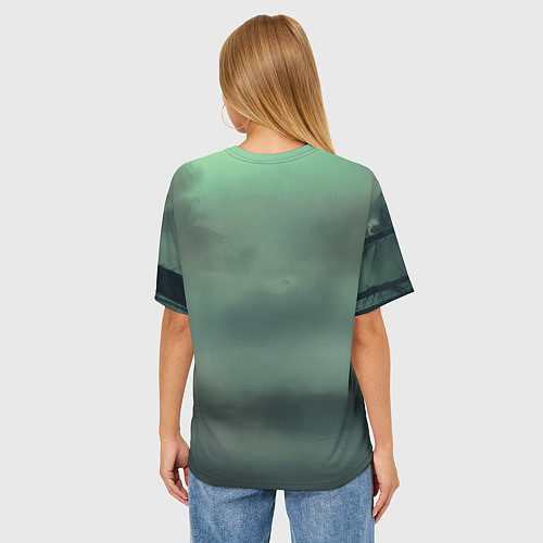 Женская футболка оверсайз Stalker 2 радиоактивное утро / 3D-принт – фото 4