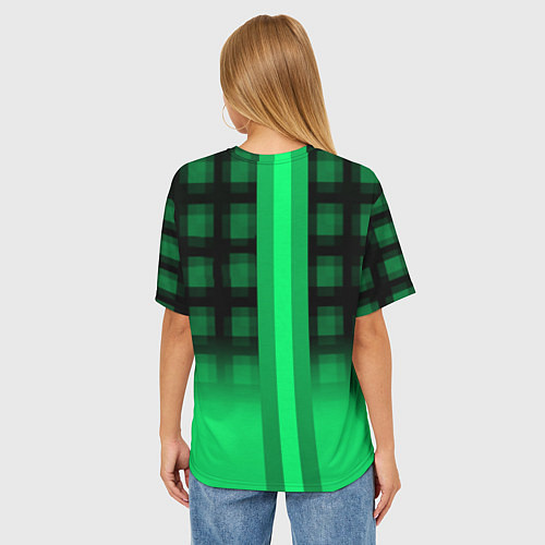 Женская футболка оверсайз Xbox game studio geometry / 3D-принт – фото 4