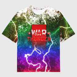Футболка оверсайз женская Wartunder неоновые брызги красок, цвет: 3D-принт