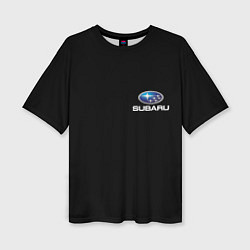 Женская футболка оверсайз Subaru logo auto