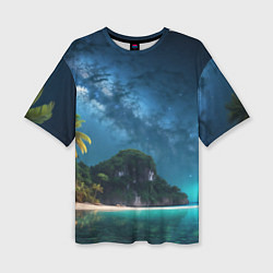 Женская футболка оверсайз Island beach