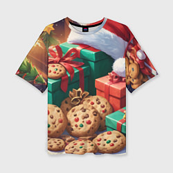 Женская футболка оверсайз Рождественские подарки