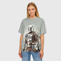 Футболка оверсайз женская The Mandalorian - Din Djarin, цвет: 3D-принт — фото 2