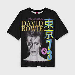 Женская футболка оверсайз David Bowie - Tokyo 1973