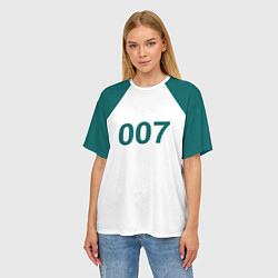 Футболка оверсайз женская Игра в кальмара 007, цвет: 3D-принт — фото 2