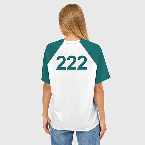 Женская футболка оверсайз Игра в кальмара 222 / 3D-принт – фото 4